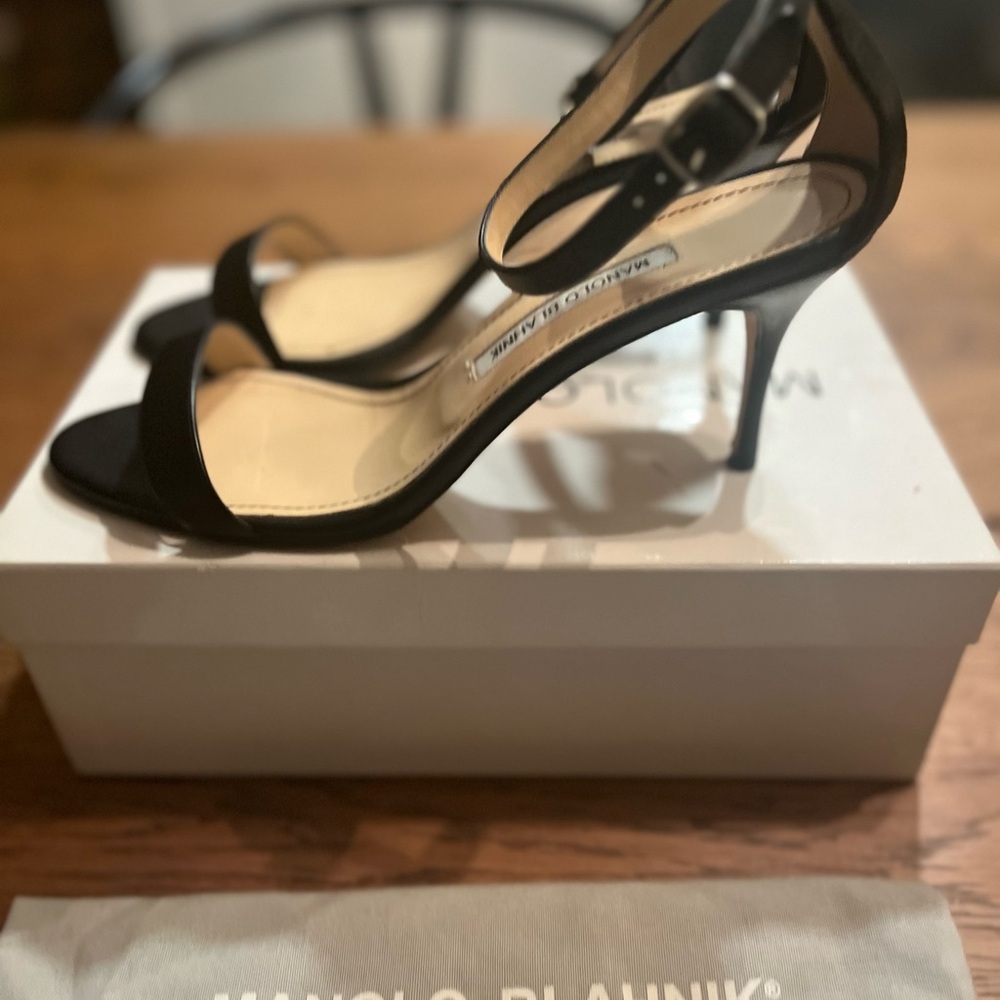 Manolo Blahnik Classic Black Heels chaos